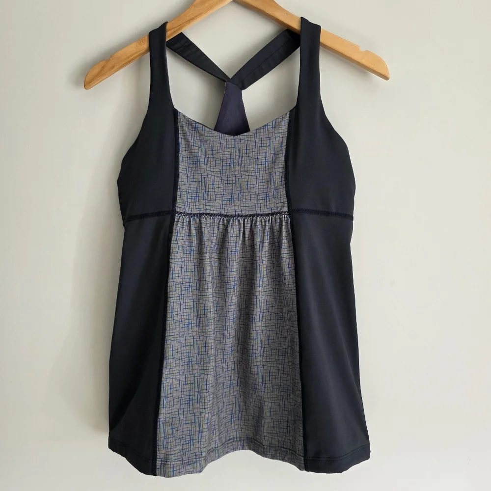 Athletic Athleisure Yoga Top Blue Grey Size Large - Picture 8 of 14